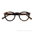 Nouveaux arrivages Retro Round Style Acétate Optical Eyewear Cames Eyeglass